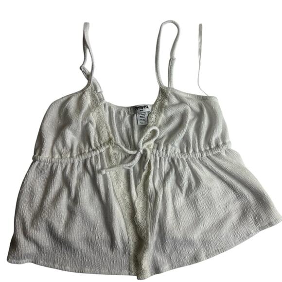 RSQ Womens white top , sleeveless size small made in Mexico - Picture 1 of 6